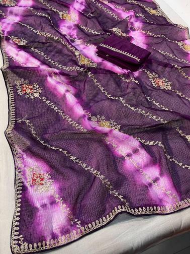 Vinayak pitta work designer surat saree market